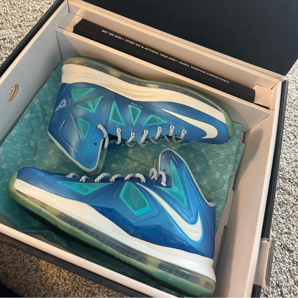Nike LeBron X Blue Diamond Men’s 11 with Box - Picture 2 of 8